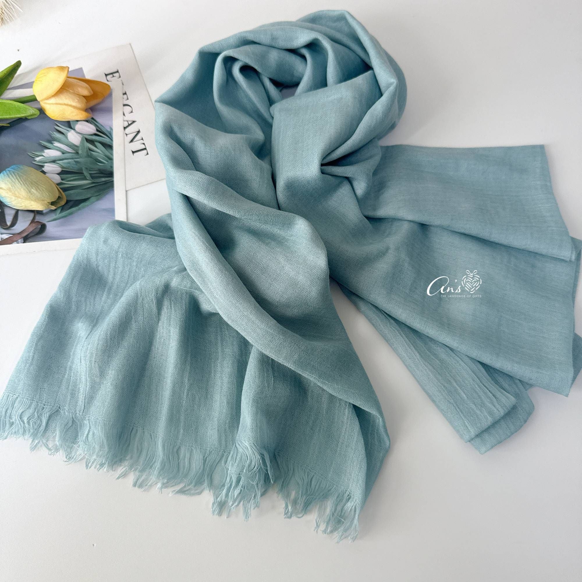 Khăn choàng mỏng Linen Charm Rhyme mã KC_1001 