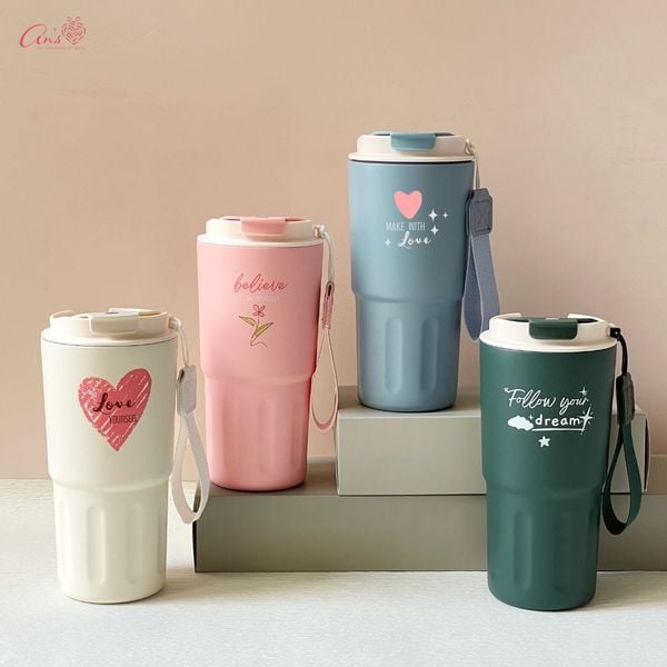  Ly giữ nhiệt in thông điệp ý nghĩa -quà tặng nữ - quà 20/10 & 8/3 