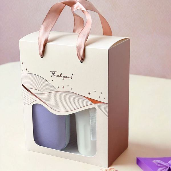  Combo quà tặng nữ  - quà 8/3 2 món ô dù kèm khăn cuộn gấu bông 