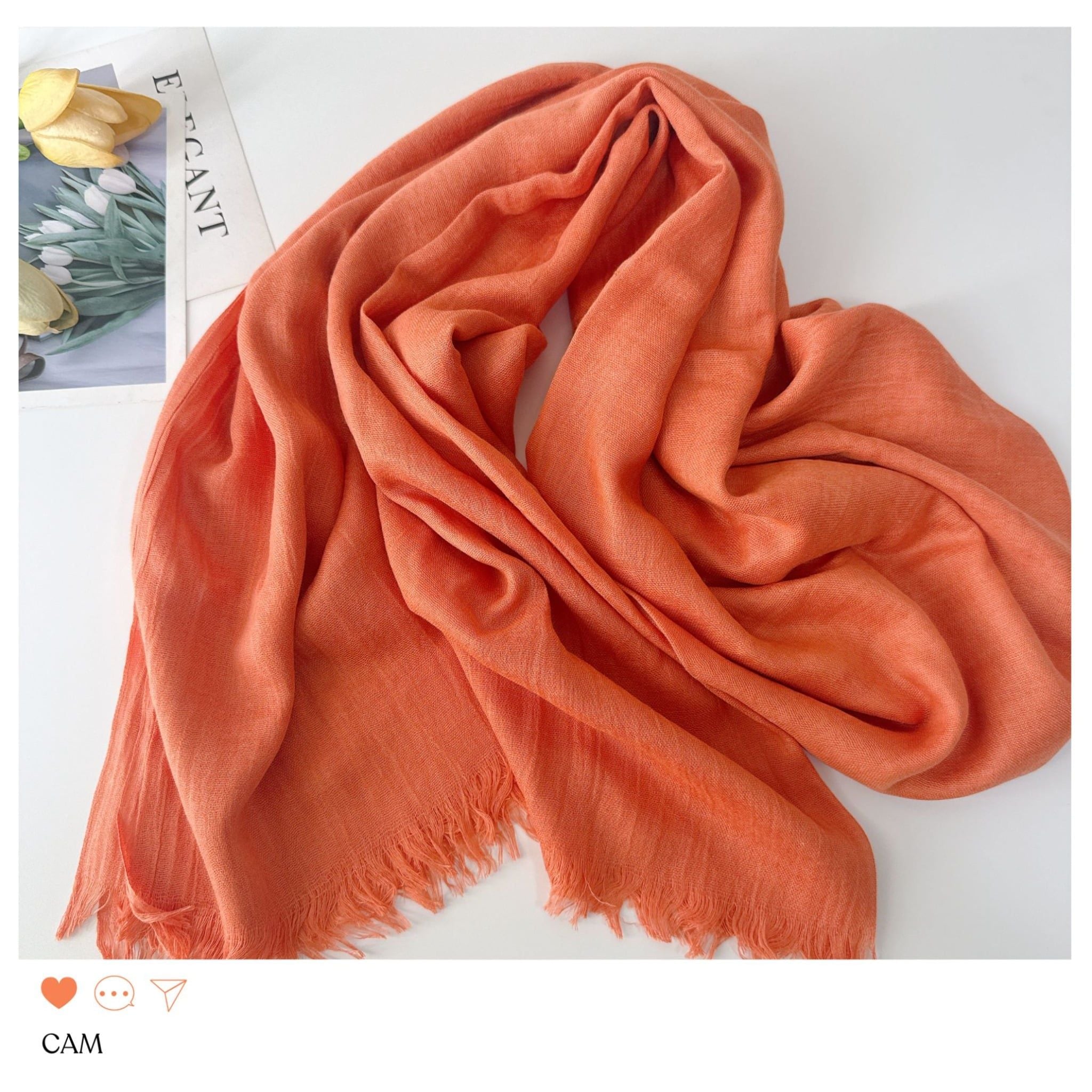  Khăn choàng mỏng Linen Charm Rhyme mã KC_1001 