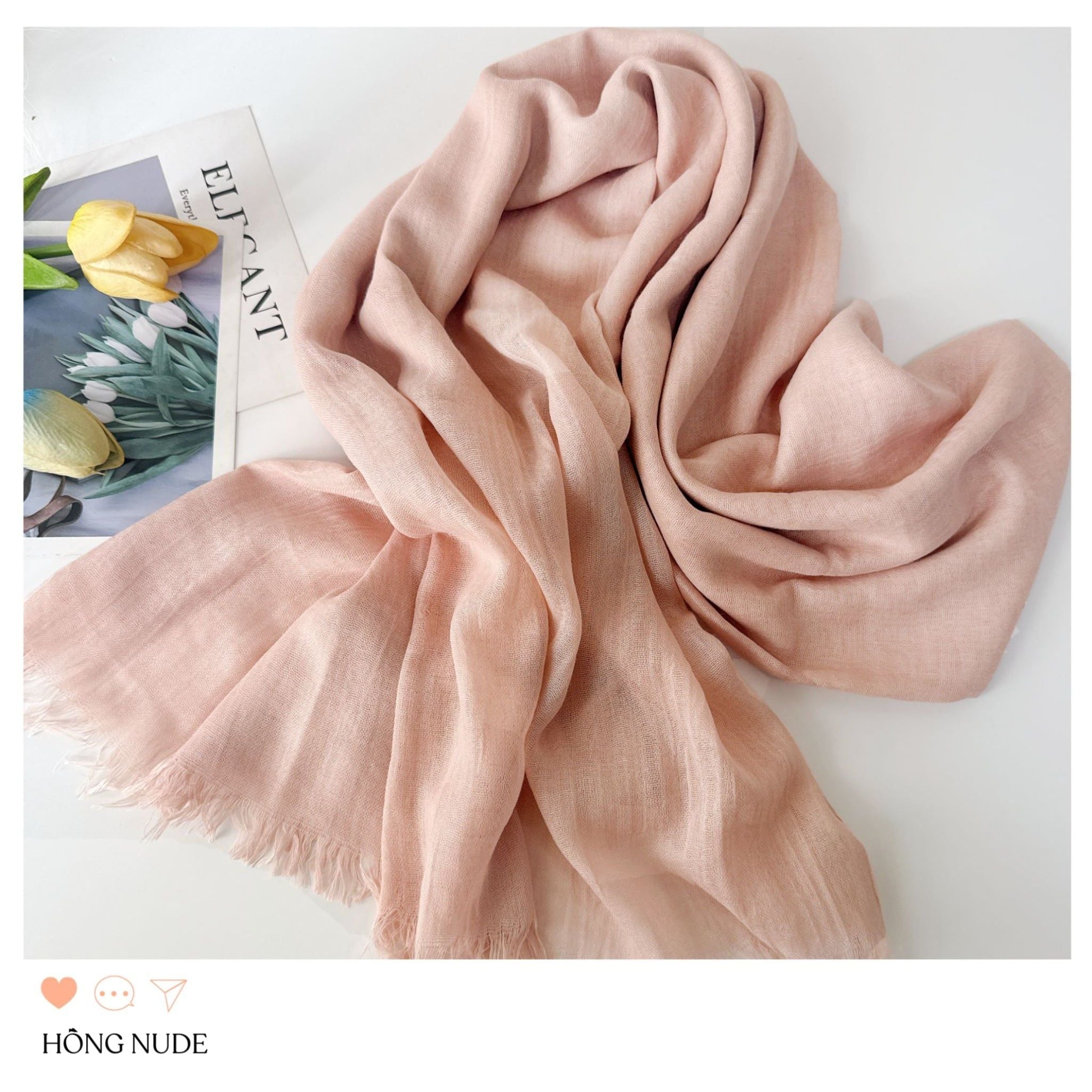  Khăn choàng mỏng Linen Charm Rhyme mã KC_1001 