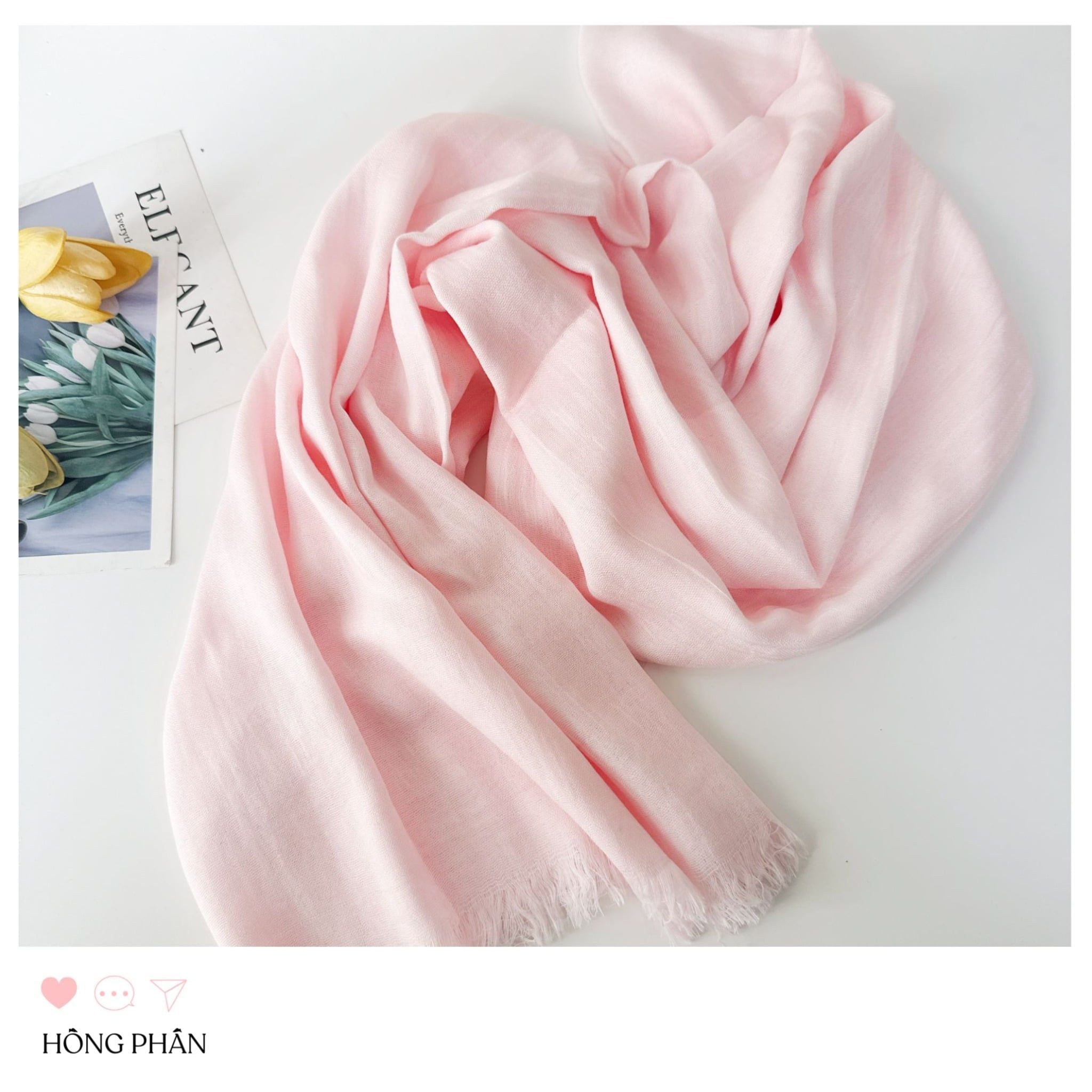  Khăn choàng mỏng Linen Charm Rhyme mã KC_1001 