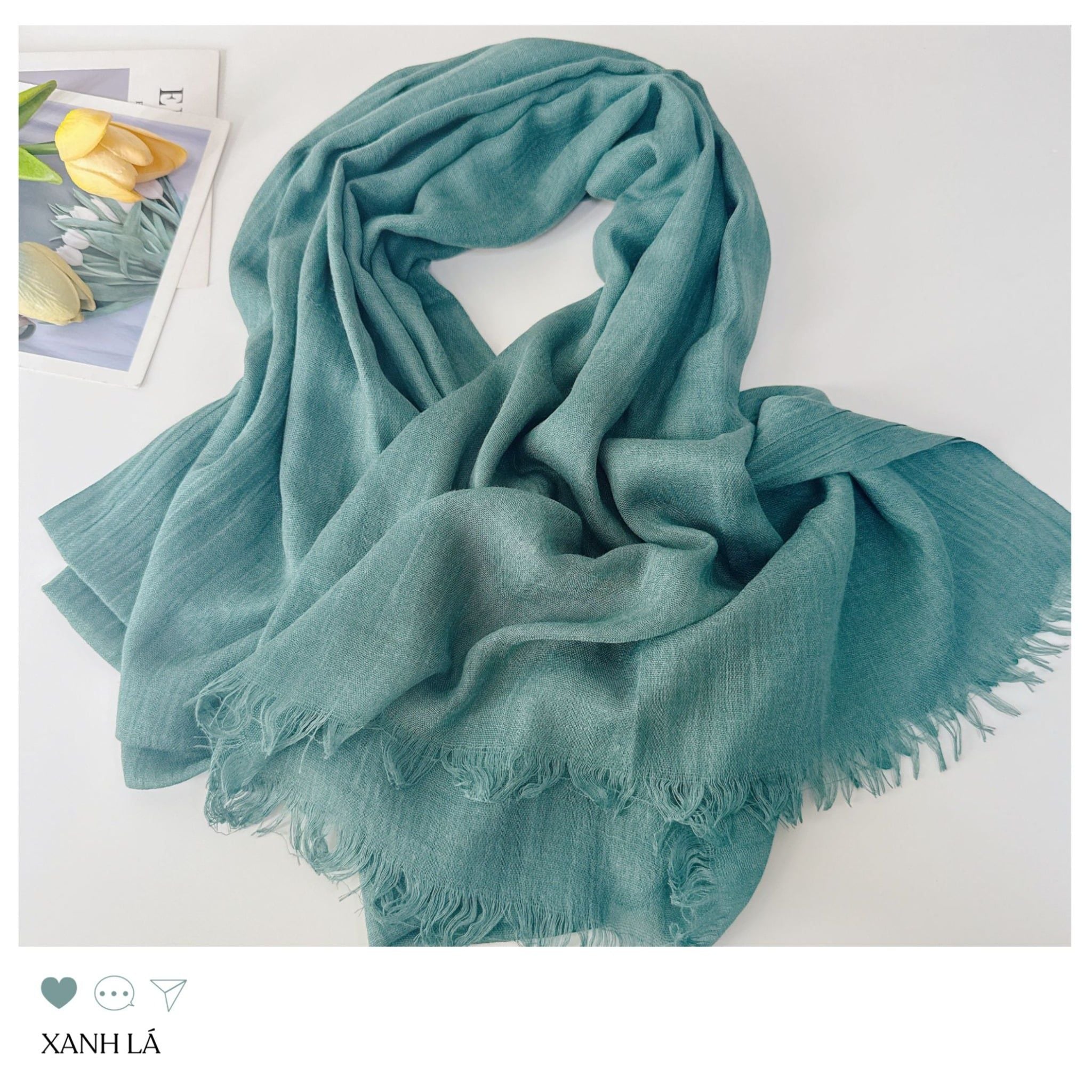  Khăn choàng mỏng Linen Charm Rhyme mã KC_1001 