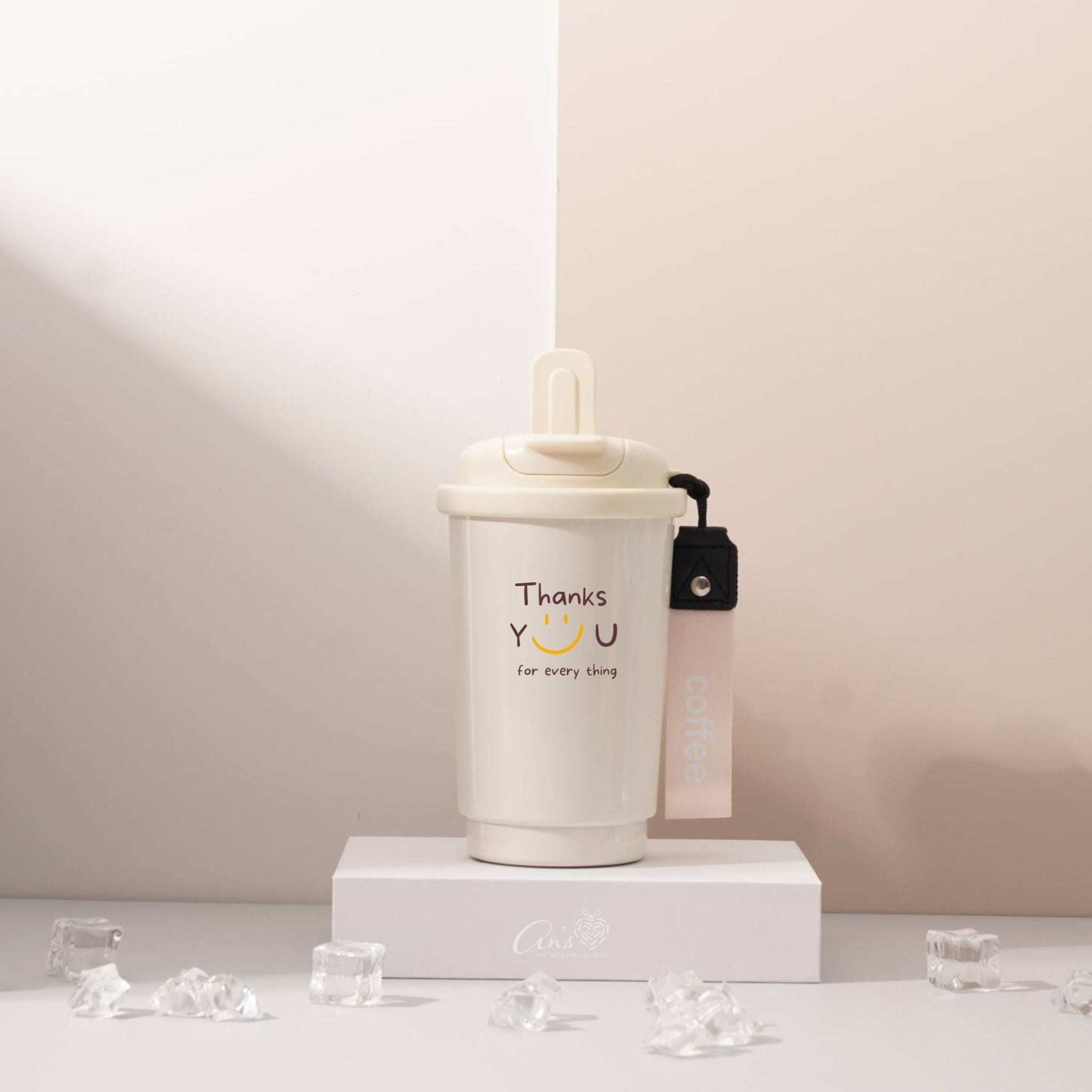  Ly giữ nhiệt đựng cà phê in ấn thông điệp cảm ơn - thông điệp truyền động lực 