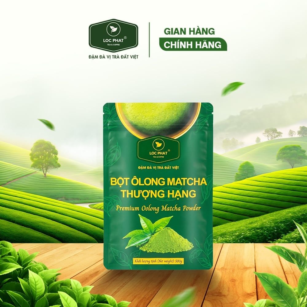 BỘT ÔLONG MATCHA THƯỢNG HẠNG LỘC PHÁT 500GR ( 24 GÓI/THÙNG )