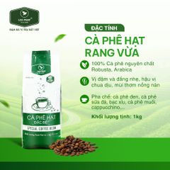 CÀ PHÊ HẠT ĐẶC BIỆT LỘC PHÁT- PHA MÁY - RANG VỪA 1KG