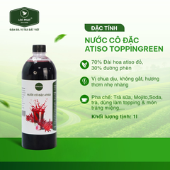 NƯỚC CÔ ĐẶC ATISO TOPPINGREEN 1 LÍT