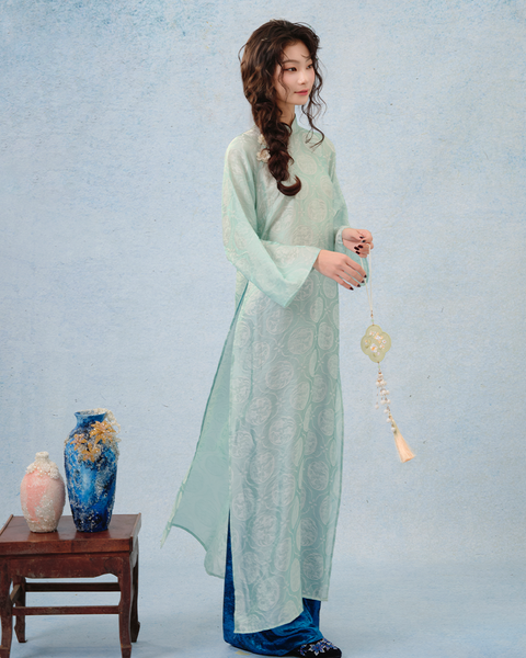 TUBYCATU | ÁO DÀI HOA TRÀ (Không kèm quần)