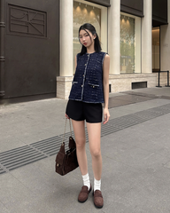 TUBYCATU | ÁO DẠ NAVY TWEED TOP (Limited)