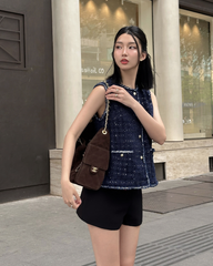 TUBYCATU | ÁO DẠ NAVY TWEED TOP (Limited)