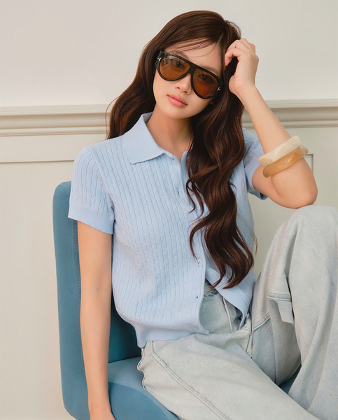 TUBYCATU | ÁO CARDIAN DỆT KIM TAY NGẮN CINDY KNIT TOP (Freesize)