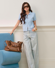 TUBYCATU | ÁO CARDIAN DỆT KIM TAY NGẮN CINDY KNIT TOP (Freesize)