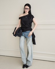 TUBYCATU | ÁO LỆCH VAI AURA WRAP TOP