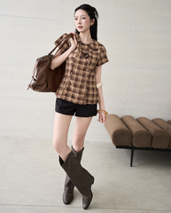 TUBYCATU | ÁO KIỂU MORI CHECK TOP