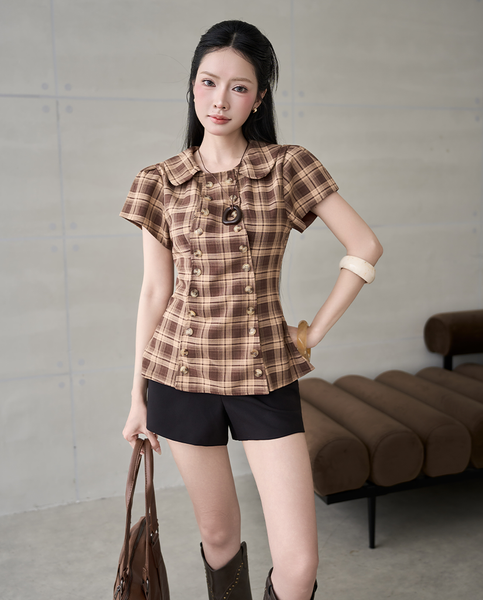 TUBYCATU | ÁO KIỂU MORI CHECK TOP