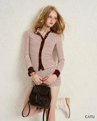 TUBYCATU | CELINE STRIPE SET (Set gồm: Áo cardigan tay dài + Quần short)