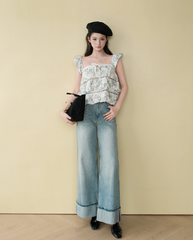 TUBYCATU | ÁO OLIVE LACE CROPTOP