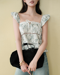 TUBYCATU | ÁO OLIVE LACE CROPTOP