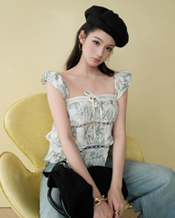 TUBYCATU | ÁO OLIVE LACE CROPTOP
