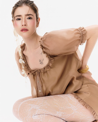 TUBYCATU | BỘ ÁO VÀ QUẦN HONEY RUFFLE SET (Freesize)