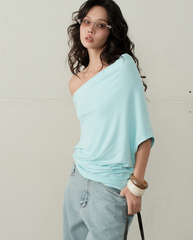 TUBYCATU | ÁO THUN DÁNG LỆCH VAI JADE TOP