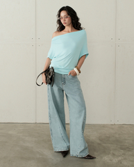 TUBYCATU | ÁO THUN DÁNG LỆCH VAI JADE TOP