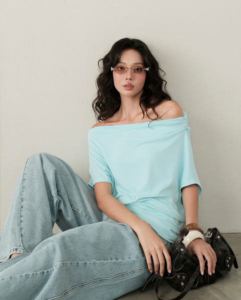 TUBYCATU | ÁO THUN DÁNG LỆCH VAI JADE TOP