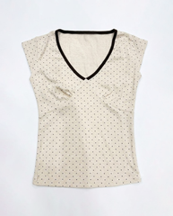 TUBYCATU | ÁO THUN CỔ V BONNIE DOT TOP