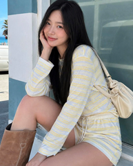 TUBYCATU | BỘ DAYDREAM STRIPE SET (Set gồm: Áo tay dài + Quần short)