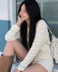 TUBYCATU | BỘ DAYDREAM STRIPE SET (Set gồm: Áo tay dài + Quần short)