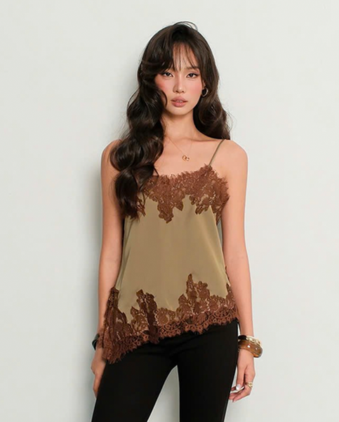 TUBYCATU | ÁO LỤA 2 DÂY CLARA LACE CAMI