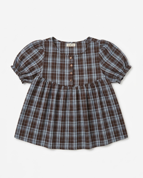 TUBYCATU | ÁO BABYDOLL DÁNG XOÈ MABEL CHECK TOP