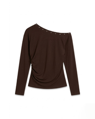 TUBYCATU | ÁO THUN DÀI TAY ĐÍNH ĐÁ MADGE LONG-SLEEVE (Freesize)