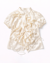 TUBYCATU | ÁO KIỂU PHỐI BÈO PEARL RUFFLE TOP