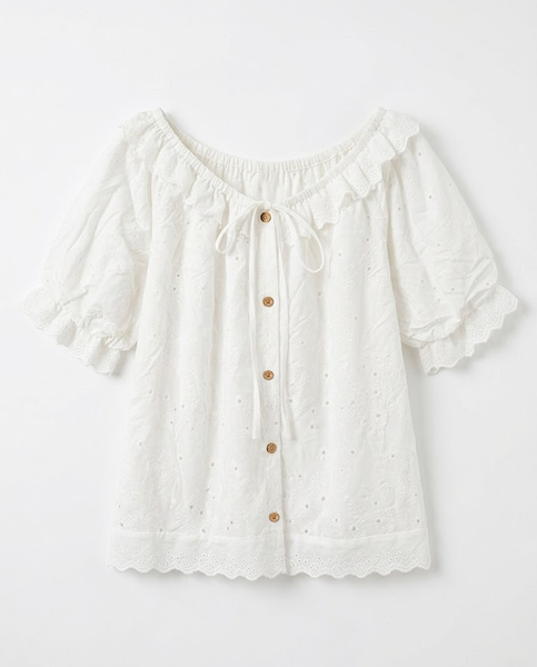 TUBYCATU | ÁO KIỂU PHỐI BÈO ROSELLE LACE TOP