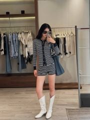 TUBYCATU | CELINE STRIPE SET (Set gồm: Áo cardigan tay dài + Quần short)