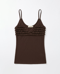 TUBYCATU | ÁO 2 DÂY CHẤT THUN TANA RUFFLE CAMI