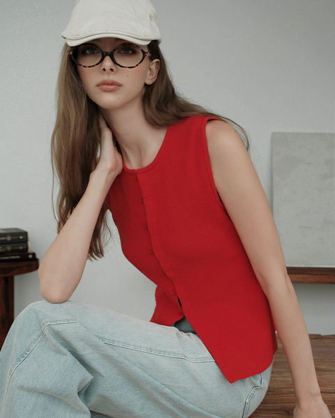 TUBYCATU | ÁO DỆT KIM CHERRY POP TOP