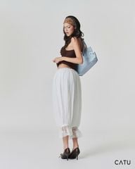 TUBYCATU | ÁO 2 DÂY CHẤT THUN TANA RUFFLE CAMI