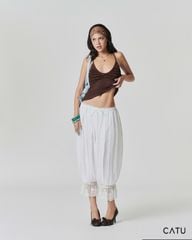 TUBYCATU | ÁO 2 DÂY CHẤT THUN TANA RUFFLE CAMI