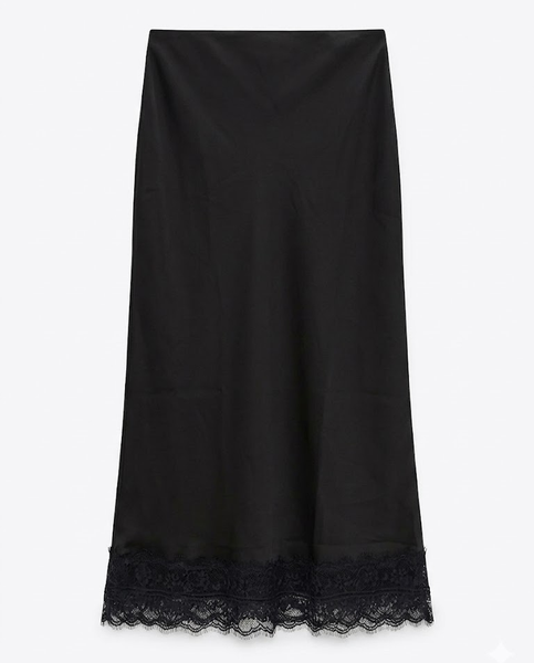 TUBYCATU | CHÂN VÁY LỤA MIDI CELESTE LACE SKIRT