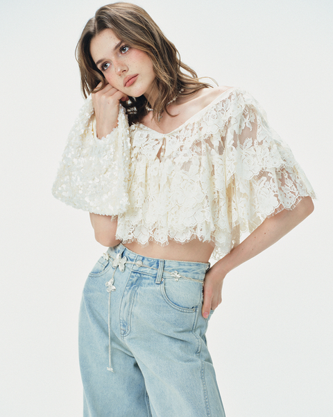 TUBYCATU | ÁO CROPTOP REN LACE WHISPER TOP (LIMITED)