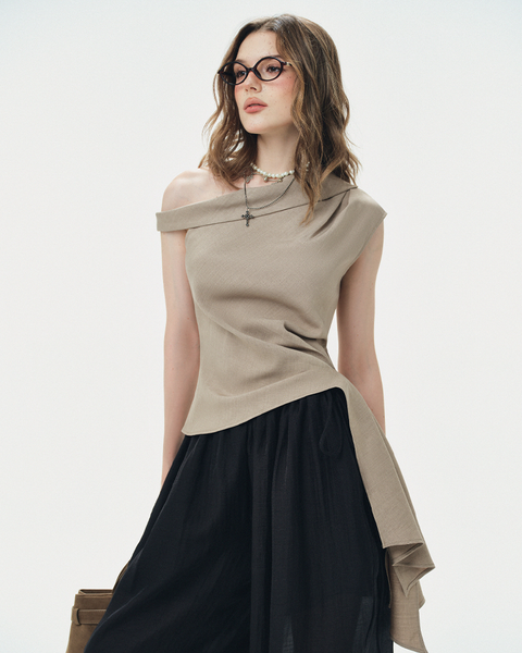 TUBYCATU | ÁO LỆCH VAI AURA WRAP TOP