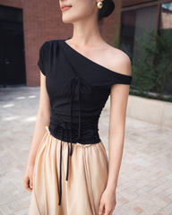 TUBYCATU | ÁO LỆCH VAI AVELINE BLACK TOP