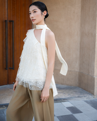TUBYCATU | ÁO HARIM LACE TOP (Kèm dây lụa cổ)