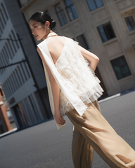 TUBYCATU | ÁO HARIM LACE TOP (Kèm dây lụa cổ)