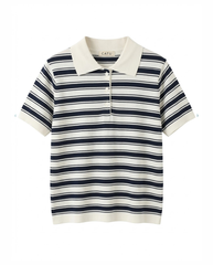 TUBYCATU | ÁO DỆT KIM SỌC YURI POLO (Freesize)