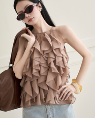 TUBYCATU | ÁO ARIANA RUFFLE NUDE TOP