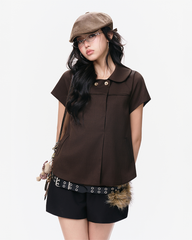 TUBYCATU | ÁO AVA BROWN TOP