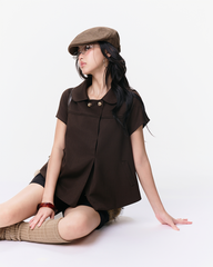 TUBYCATU | ÁO AVA BROWN TOP